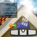 2 Lâmpadas Solares Led Área Externa Com Sensor De Presença Preto